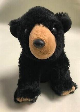 Мягкая игрушка чёрный медведь 35 см мишка