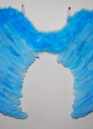 Крылья Ангела перьевые (53*35 см) ABC голубые