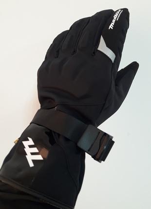 Лыжные перчатки Madbike Blackтекстильные с защитой пальцев раз...
