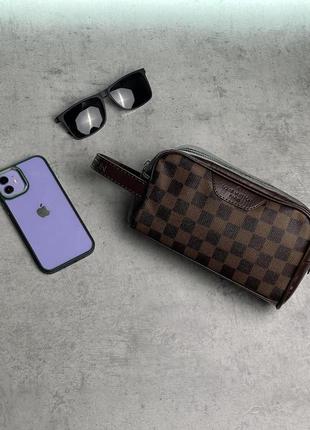 Клатч louis vuitton коричнева клітка