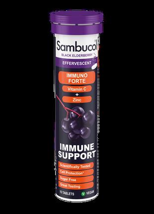 Черная бузина Витамин С и Цинк Sambucol Immuno Forte для взрос...
