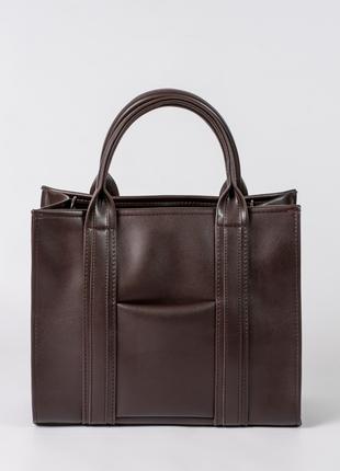 Женская сумка коричневая сумка тоут сумка классическая сумка базо