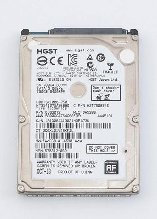 Жорсткий диск HDD HGST 750GB 5400rpm 8Mb 2.5" SATA III HTS5410...