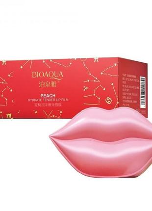 Патчи для губ bioaqua peach hydrate tender lip film с экстракт...