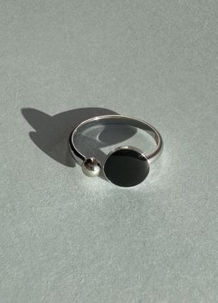 Кольцо серебро 925 проба посеребрение кольцо с шариком
