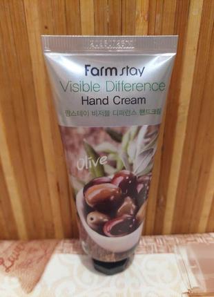 Крем для рук farm stay visible difference hand cream olive з е...