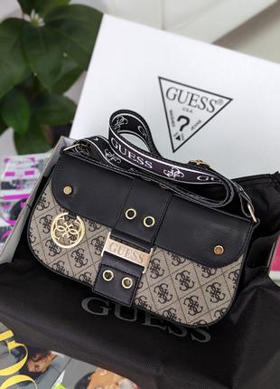Сумка женская Гесс багет , сумка Guess серый