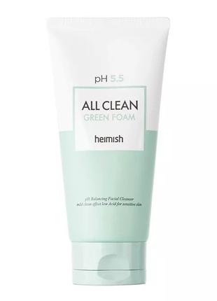 Ніжна очищувальна пінка Heimish All Clean Green Foam 150g