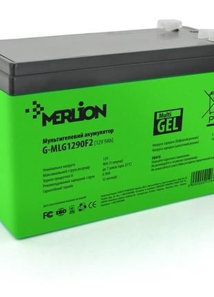 Акумуляторна батарея Merlion 12V 9AH Green (G-MLG1290F2/12648)...