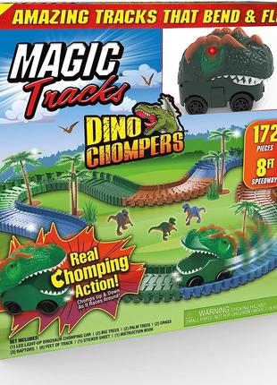 Гоночна траса динозаврів Magic Tracks Dino Chomper із справжні...