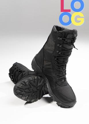 Мужские берцы тактические зимние Черные ботинки военные , обув...