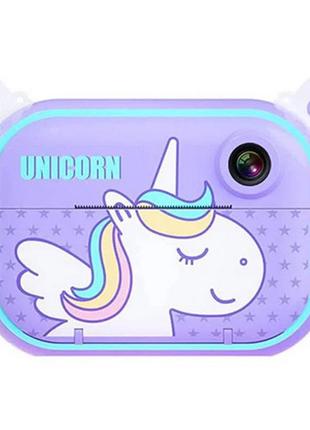 Дитячий фотоапарат миттєвого друку Unicorn із підтримкою micro...