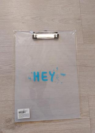 Новая папка-планшет с зажимом прозрачная, 22,5 см * 31.5 см