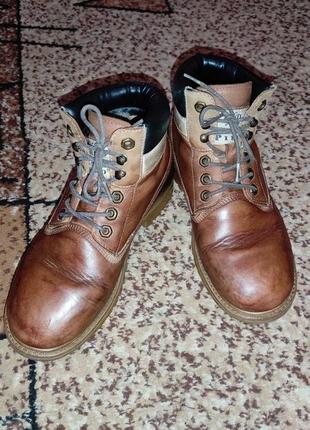 Ботинки коричневые утепленные marco piero