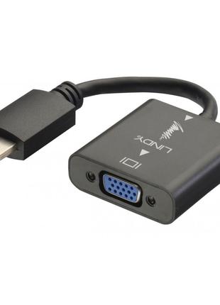 HDMI to VGA адаптер-переходник с аудио (шнур 24.5 см)