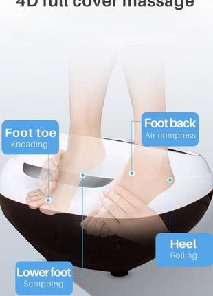 Массажер для ног 3 в 1- роликовый массаж, компрессия, прогрев