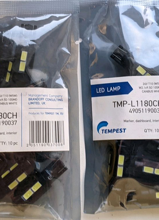 TMPL1180CH24 TEMPEST LED лампа світлодіод W5W 12V W2.1x9.5D