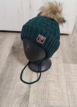 Зимняя шапка для мальчиков 48/50 размер