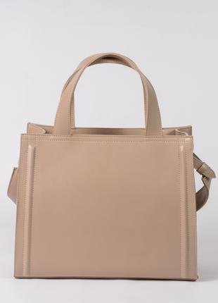 Женская сумка бежевая сумка тоут сумка классическая сумка базовая