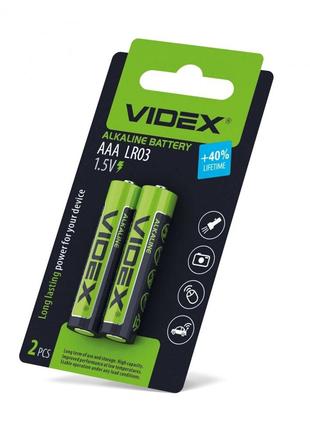 Батарейки лужні Videx Lr03 aaa, small blister