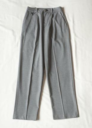 Серые брюки со стрелками женские mango, размер xs, s