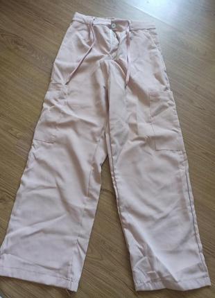 Летние розовые брюки штаны