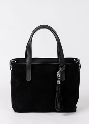 Жіноча сумка чорна сумка замшева сумка тоут сумка класична сумка