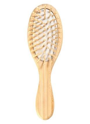 Бамбуковая щетка для волос с цветочным дизайном
