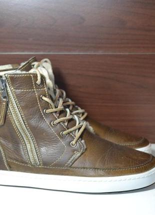 Blackstone 40р ботинки кожаные зимние на цегейке мех