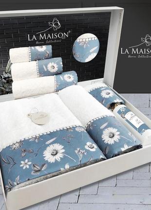 Набор махровых полотенец La Maison Elanor 3шт. + ароматический...