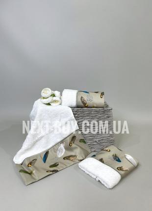 Tivolyo Home Gala bej набор полотенец со стразами 3шт 30х50см