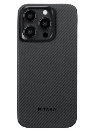 Чехол Pitaka MagEZ 4 Twill 600D Case для iPhone 15 Pro Black/G...