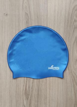 Силиконовая шапочка для плавания swimtech. шапочка для бассейн...