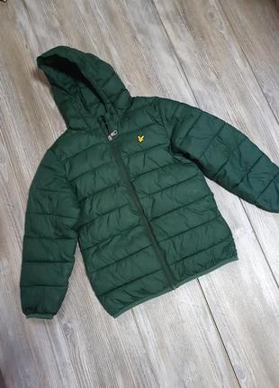 Брендовая куртка lyle&scott boys green puffer jacket 7-9л