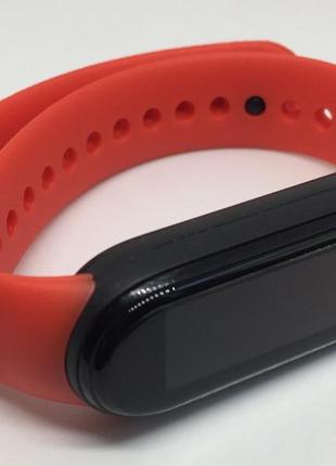 Силиконовый ремешок mi band 5 mi band 6 xiaomi красный двухцве...