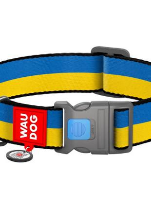 Нашийник для тварин WAUDOG Nylon з QR-паспортом "Colors of fre...