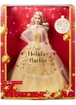 Колекційна лялька Barbie "Святкова" у розкішному золотавому пл...