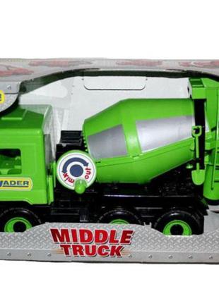 Машинка авто "Middle truck" бетонозмішувач (св. зелений) в кор...