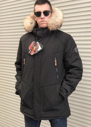 Теплая зимняя куртка парка м-4хл canadian плащевка стёганая