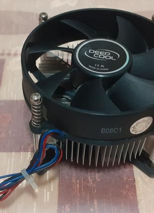 Кулер DeepCool 775 сокет 3 pin на гвинтах з бекплейтом Тест ОК