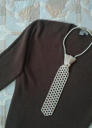 Галстук женский галстук с бусинами