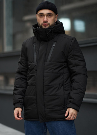 Зимняя теплая куртка everest черная