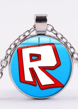 Кулон роблокс (Roblox )на серебристой цепочке - R