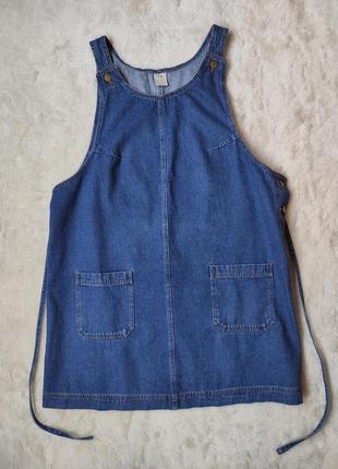 Синее джинсовое платье мини сарафан джинсовый для беременных с...