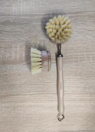 Щетка с ручкой для мытья посуды с запасной головкой