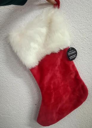 Декоративний носок для подарунків, новорічний чобіток