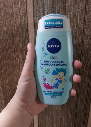 Детский гель для душа и шампунь и пена 3 в 1 nivea kids magic ...