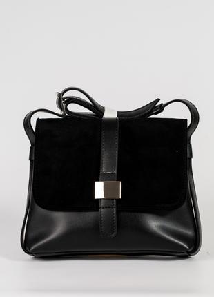 Женская сумка черная сумка замшевая сумка кроссбоди сумка клатч