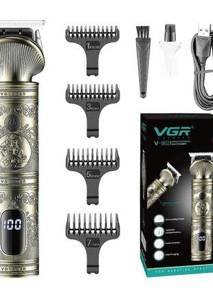 Акумуляторна машинка для стриження волосся VGR V-962 тример дл...