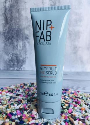 Скраб для обличчя мікоексфоліант nip + fab glycolic fix scrub ...